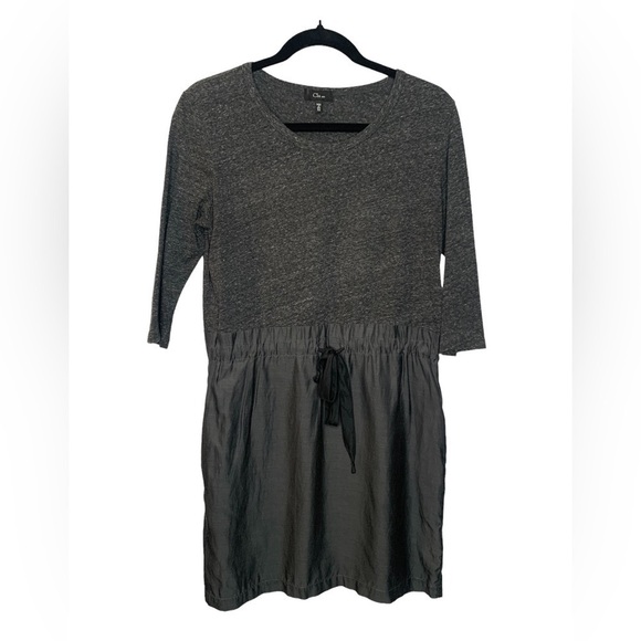Women’s Silk Blend Clu USA Gray 3/4 Sleeve Dress with Pockets Size XS - Picture 1 of 9